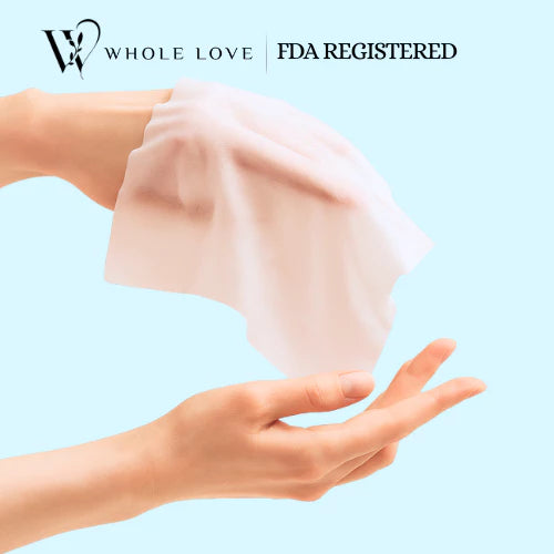 【WHOLE LOVE】TRAVEL SIZE MINI PACK Wet Wipe 8 mini Packs in 1 BAG Gentle & Effective, Organic Cotton