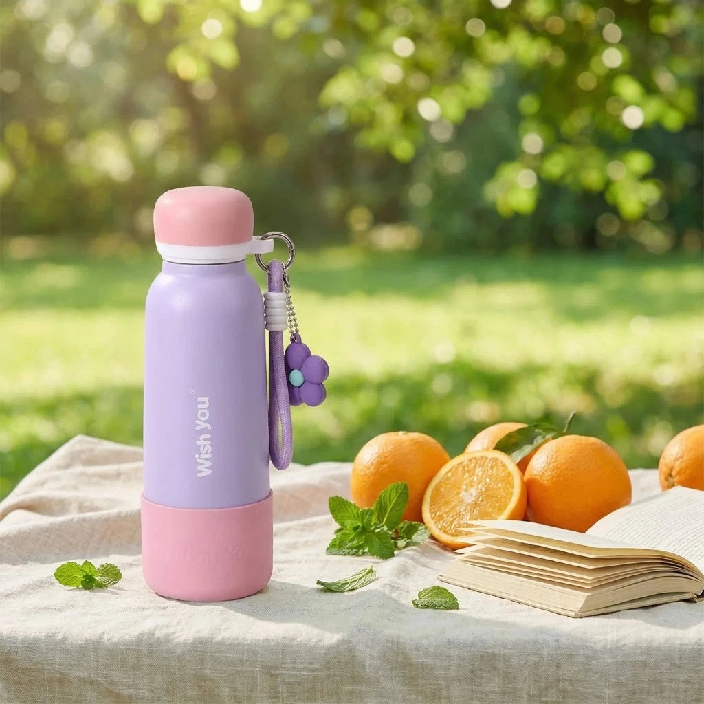 Macaron Insulated Cup 600ml Double Wall 304 Stainless Steel Insulated Flask for Hot & Cold Beverages