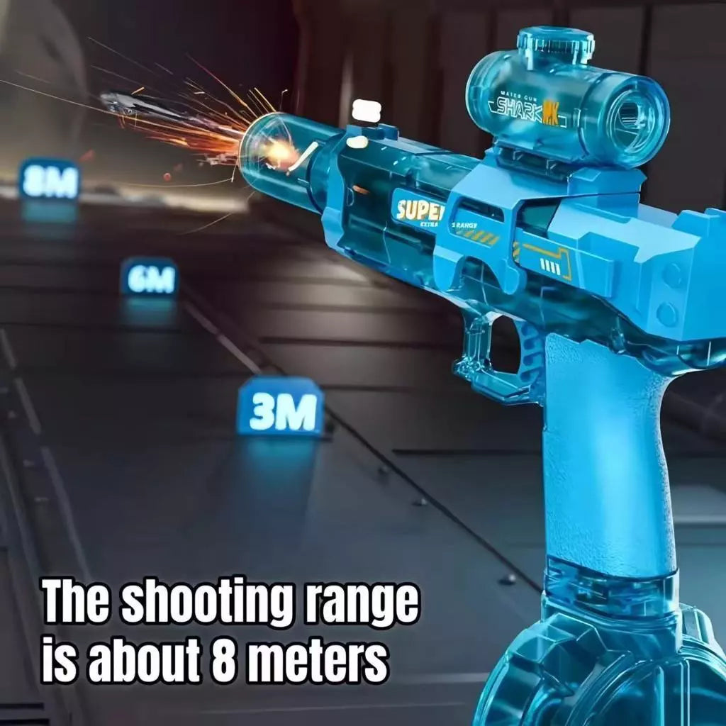 Electric Water Gun with Flame Effects – Large Capacity Rapid-Fire Toy, Perfect Christmas Gift