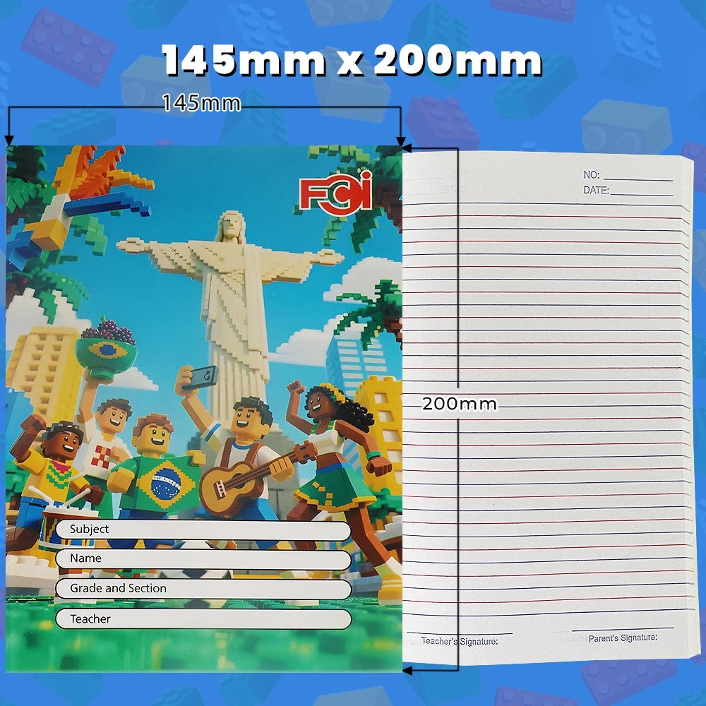 FCI Writing Notebook, New Assorted School Supplies10pcsx80s Design for Kinder-Gr. 3, (Sold per Ream)