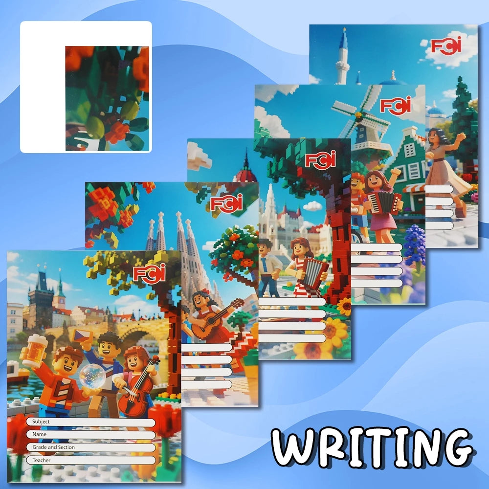 FCI Writing Notebook, New Assorted School Supplies10pcsx80s Design for Kinder-Gr. 3, (Sold per Ream)