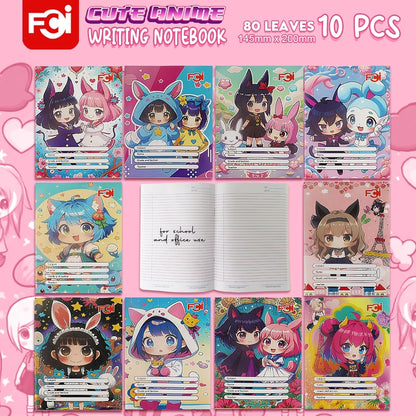 FCI Writing Notebook, New Assorted School Supplies10pcsx80s Design for Kinder-Gr. 3, (Sold per Ream)