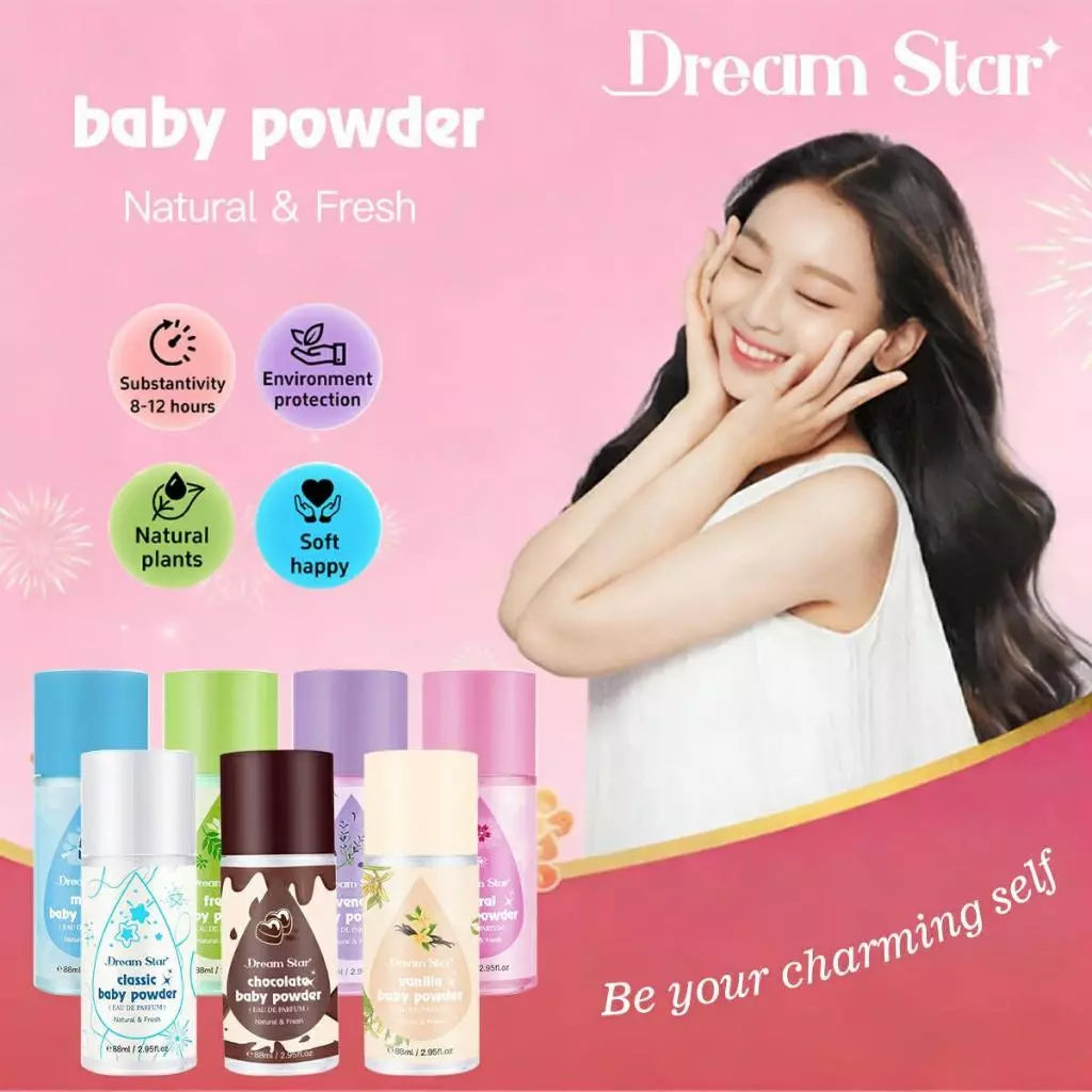 Dream star Baby Powder Perfume Eau De Parfum Lasting Fragrance Natural And Fresh 88ml