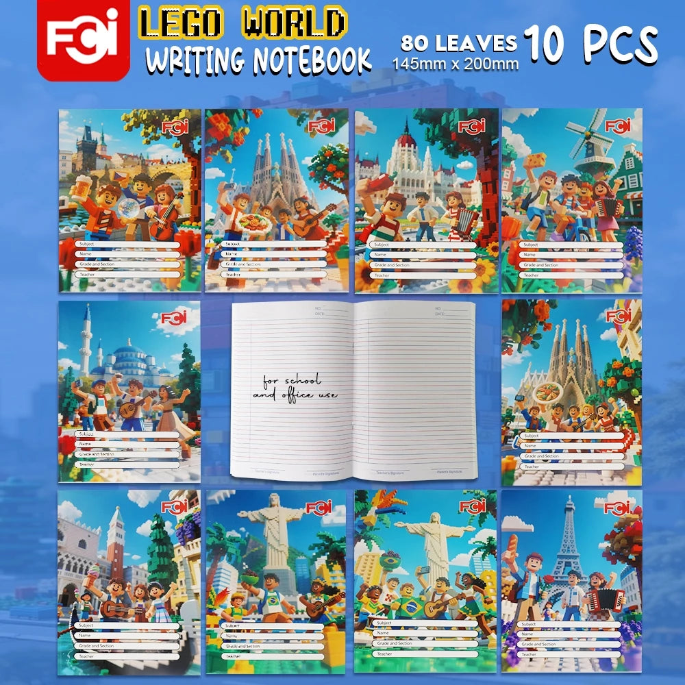 FCI Writing Notebook, New Assorted School Supplies10pcsx80s Design for Kinder-Gr. 3, (Sold per Ream)