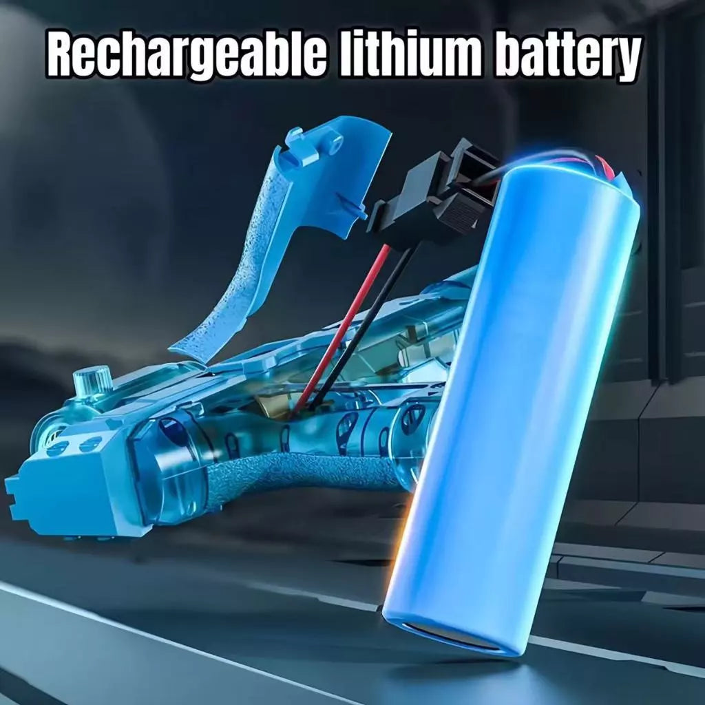 Electric Water Gun with Flame Effects – Large Capacity Rapid-Fire Toy, Perfect Christmas Gift