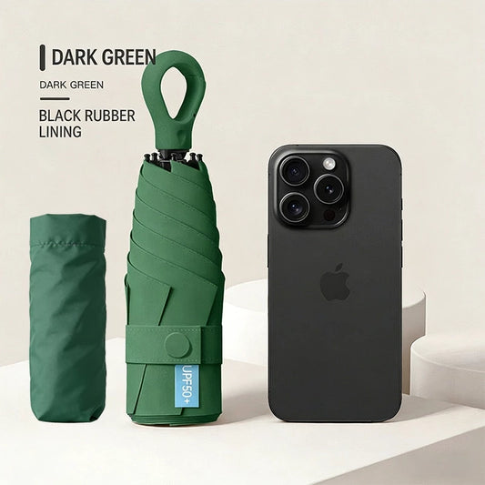 Automatic Ring Buckle Handle Umbrella Durable Rain and Sun UV Protection Umbrella