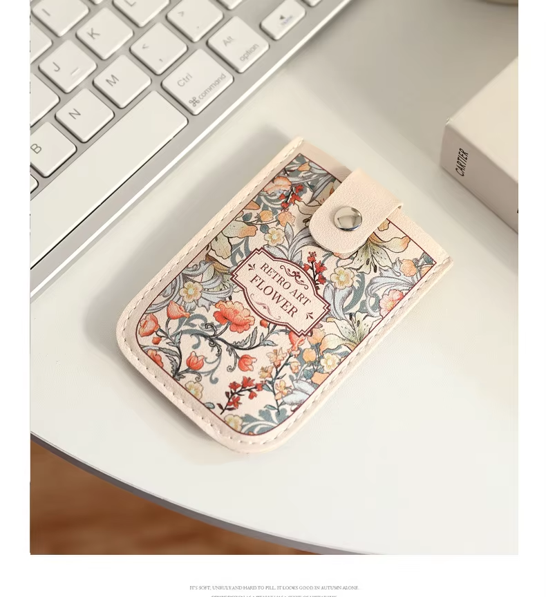 Ultra-Thin Compact Pull-Out ID Card Holder with Multi-Card Slots Large-Capacity Creative Business Card Storage