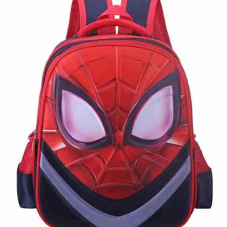 SY 3-Zipper Superhero School bag Backpack for Boys–Durable Student Bookbag with 3D Cartoon #B216