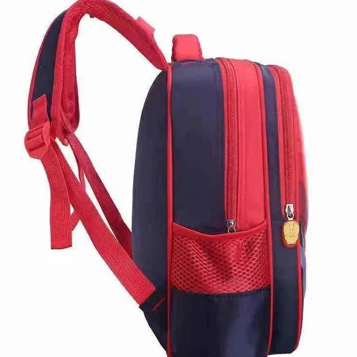 SY 3-Zipper Superhero School bag Backpack for Boys–Durable Student Bookbag with 3D Cartoon #B216