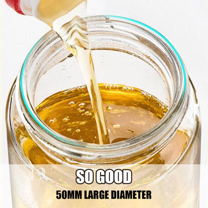 Open Oil Seasoning Automatic Lid Jar Kitchen Pot Glass 500ML Container/Box