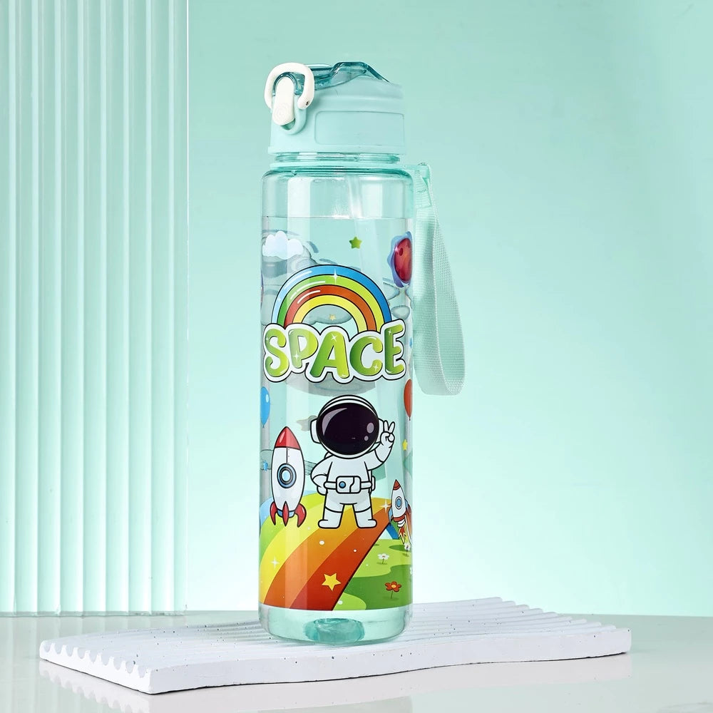 800ml Kids School Water Bottle, Astronaut Sport Drink Bottle