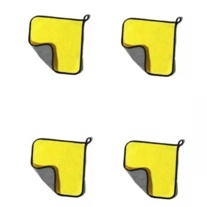 BUY 1 TAKE 4 Double-sided thick towel home car coral fleece super absorbent towel hand towel