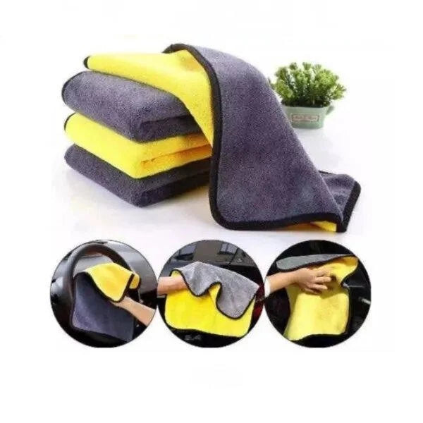 BUY 1 TAKE 4 Double-sided thick towel home car coral fleece super absorbent towel hand towel