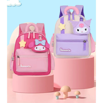 New style Kuromi Melody Kindergarten Girls Schoolbag Cinnamoroll Sanrio Cartoon Cute Schoolbag