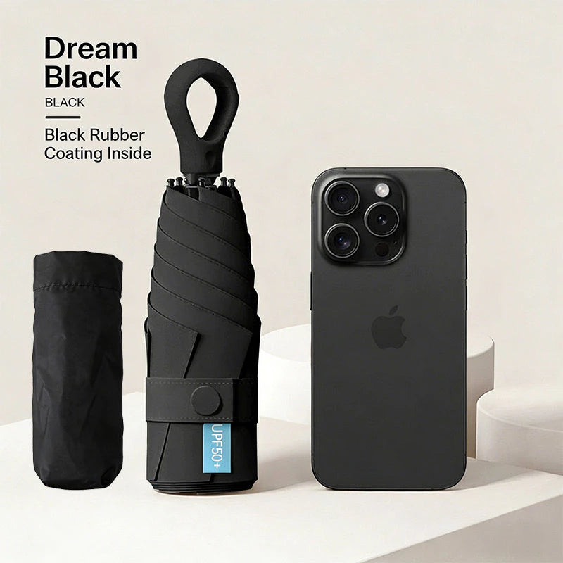 Automatic Ring Buckle Handle Umbrella Durable Rain and Sun UV Protection Umbrella