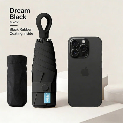 Automatic Ring Buckle Handle Umbrella Durable Rain and Sun UV Protection Umbrella