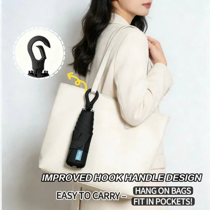 Automatic Ring Buckle Handle Umbrella Durable Rain and Sun UV Protection Umbrella