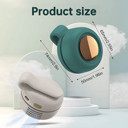 2026 New Portable Silent Fan Mini USB Rechargeable Bladeless Electric Clip-on Fan Adjustable 3-Speed Waist Fan For Outdoor Lazy Fan
