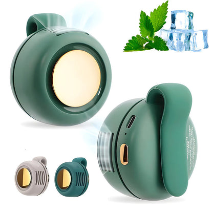 2026 New Portable Silent Fan Mini USB Rechargeable Bladeless Electric Clip-on Fan Adjustable 3-Speed Waist Fan For Outdoor Lazy Fan