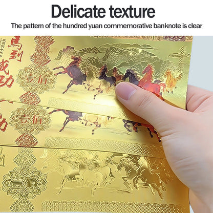 2026 Year of the Horse Money Gold Foil Money Lucky Charm for Wealth Prosperity Good Fortune Gift