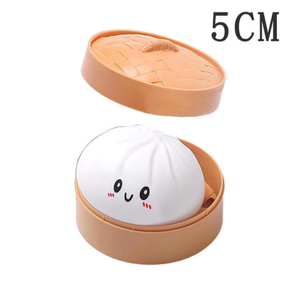 Siopao Toy Rainbow Glitter Dumpling Squishy Slime Portable Fidget Stress Relief Toy Gifts