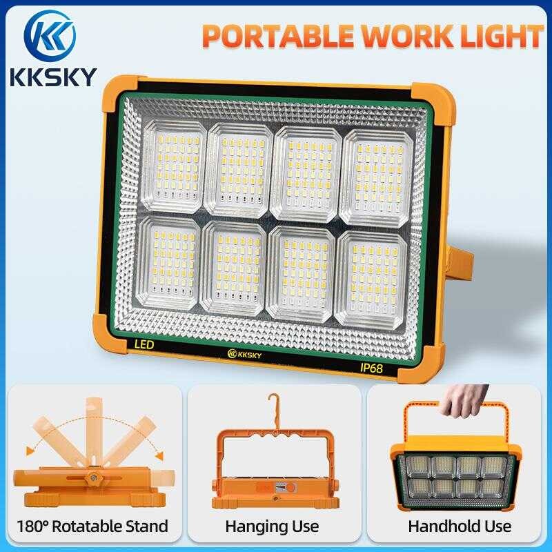 KKSKY 8000W 20000W Portable LED USB Solar Charging Light With Long Battery Life