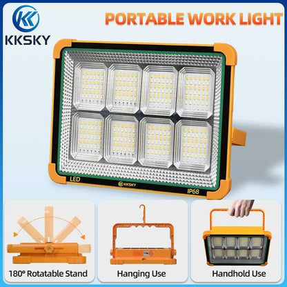 KKSKY 8000W 20000W Portable LED USB Solar Charging Light With Long Battery Life