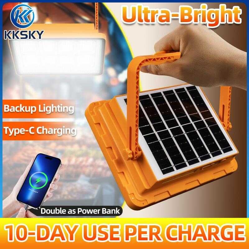 KKSKY 8000W 20000W Portable LED USB Solar Charging Light With Long Battery Life