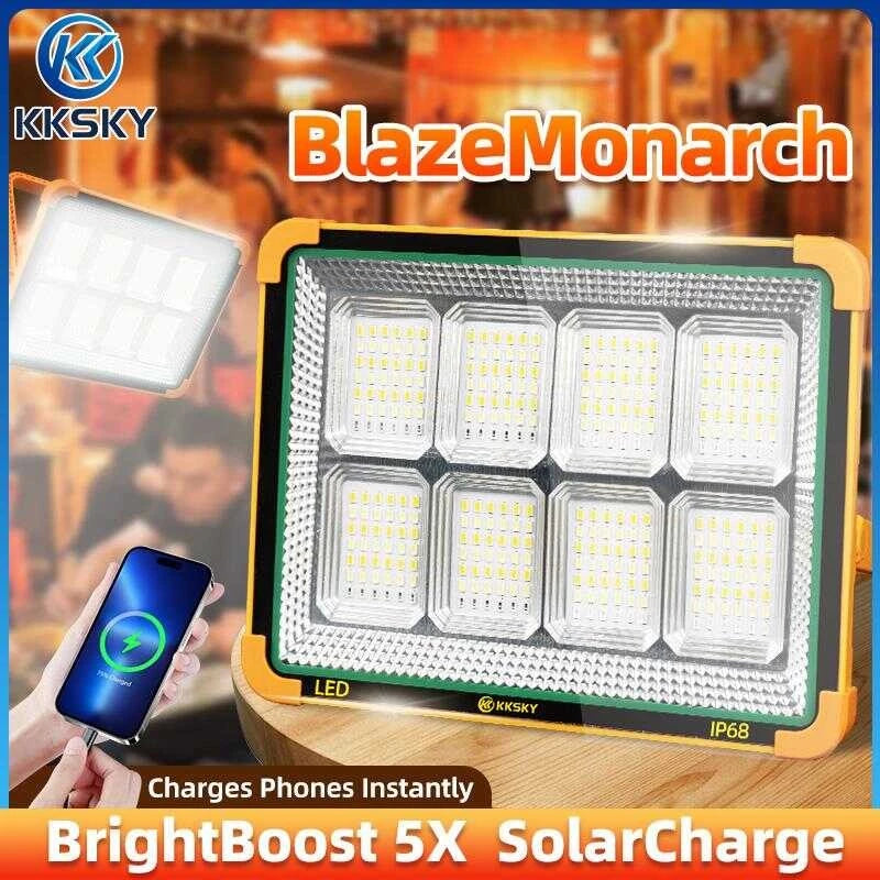 KKSKY 8000W 20000W Portable LED USB Solar Charging Light With Long Battery Life