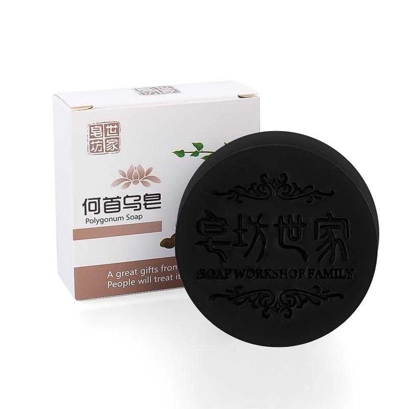 3PCS Hair Growth Soap Shampoo Polygonum Multiflorum Repair Natural Black Hair Soap 100g