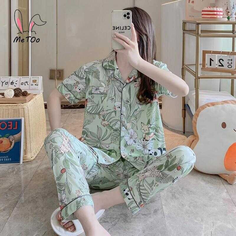 Metoo Cotton Pantulog For Women Terno Pama Fashional New Design Sleepwear Loungewear Clothes