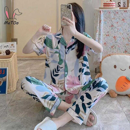 Metoo Cotton Pantulog For Women Terno Pama Fashional New Design Sleepwear Loungewear Clothes