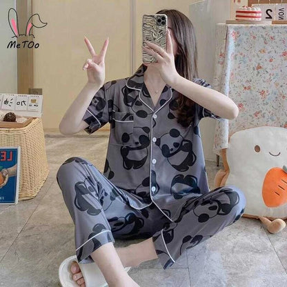 Metoo Cotton Pantulog For Women Terno Pama Fashional New Design Sleepwear Loungewear Clothes