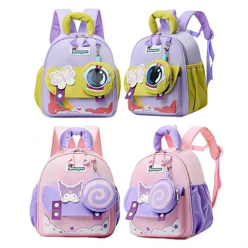 Kindergarten School Bag Kuromi Bagpack For Colorful Sutible 3-6 Ages Kids New