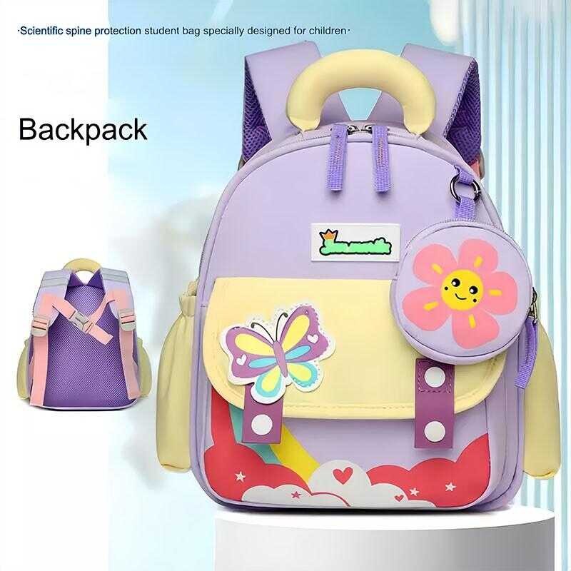 Kindergarten School Bag Kuromi Bagpack For Colorful Sutible 3-6 Ages Kids New