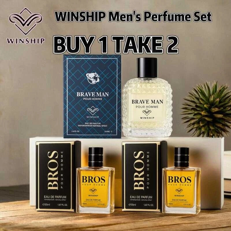 『Buy 1 TAKE 2』Winship Brave 1*100Ml+Bros 2*55Ml Natural Spray 55Ml EAU DE PARFUM Long-Lasting