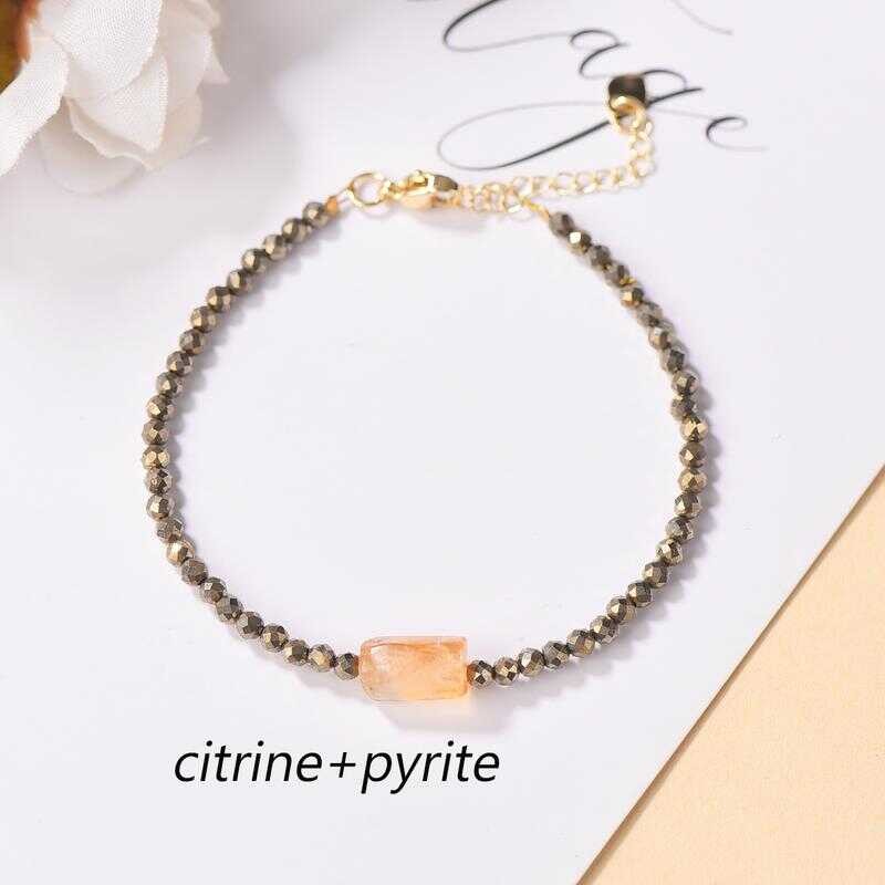 3Mm Genuine Natural Pyrite DIY Women's Bracelet New Style Grand And Beautiful Cbb-444