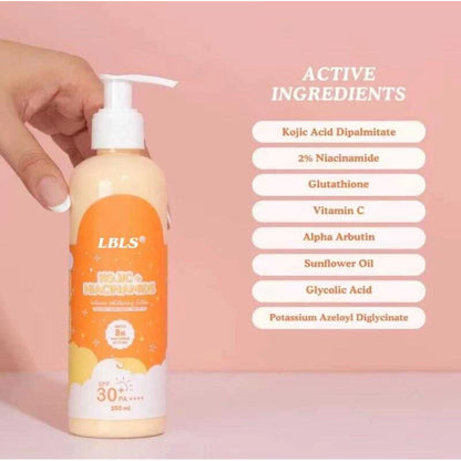 Lbls Kojic Acid Niacinamide Whitening Body Lotion Spf Pa Brightening And Moi Dfb