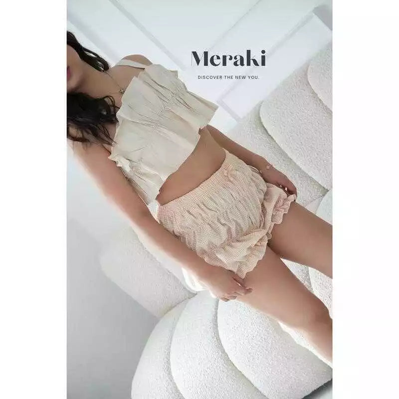 Women's Polly Bloomer Coquette Shorts By Meraki Manila - Bottom, Womenswear Fabric Fit 203